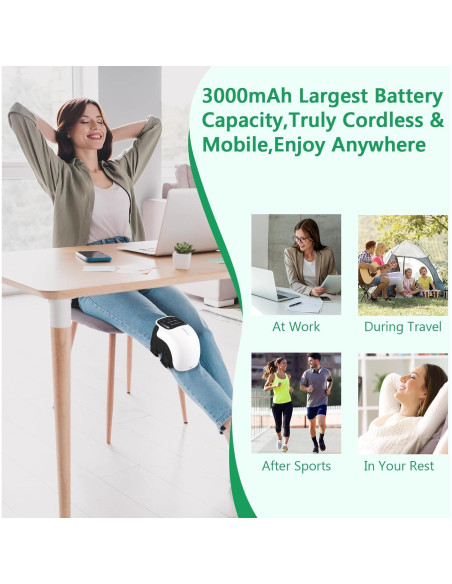 Masajeador de Rodilla Inalámbrico Sinoteryx ST-1101 con Calor y Vibración