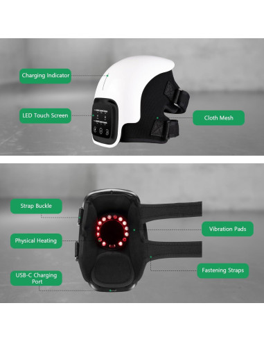 Masajeador de Rodilla Inalámbrico Sinoteryx ST-1101 con Calor y Vibración