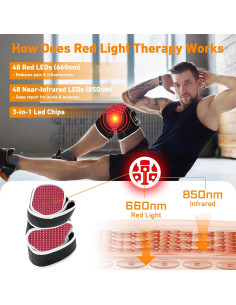 Férula de Rodilla Inalámbrica Yerepk con Luz Roja y Masaje 2