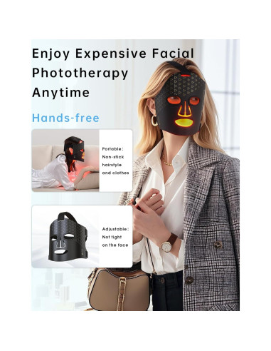 Máscara de Terapia de Luz Roja VYM LTD15W - Ligera y Recargable