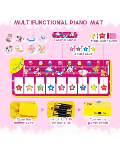 Alfombra de Piano M SANMERSEN 100 cm para Niños 1-3 Años 2