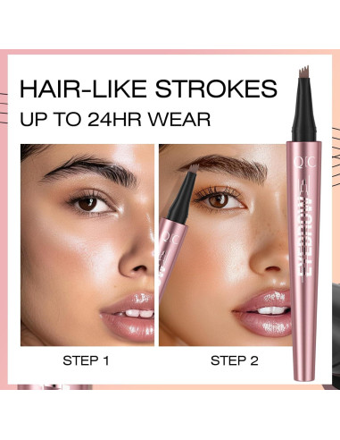 Lápiz de Cejas Microblading Yulinlon 3D Impermeable Marrón Oscuro