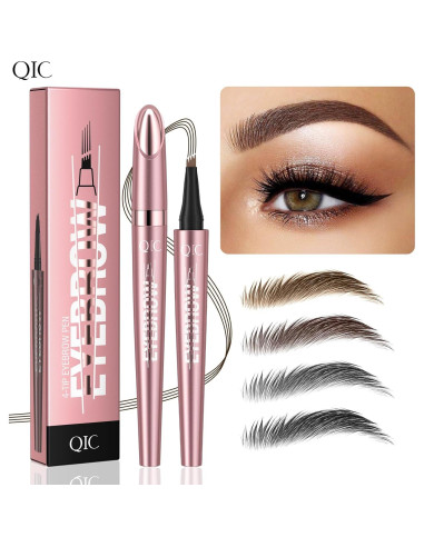 Lápiz de Cejas Microblading Yulinlon 3D Impermeable Marrón Oscuro