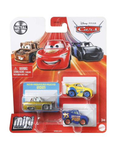 Paquete de 3 Mini Autos Disney Cars Mattel - Colección