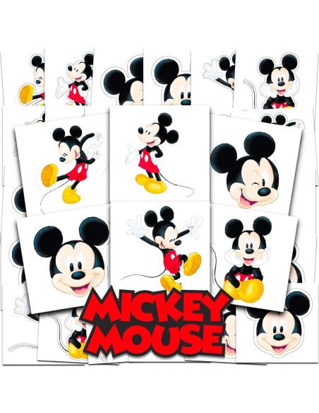 Paquete de 72 Tatuajes Temporales Mickey Mouse Crenstone 5.08 cm