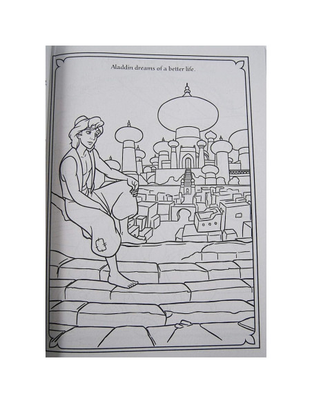 Libro para Colorear Gigante Aladino 200 Páginas Actividades