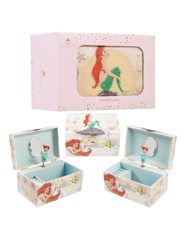 Caja de Joyería Musical Disney para Niñas - Encanto, Frozen, La Sirenita