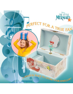 Caja de Joyería Musical Disney para Niñas - Encanto, Frozen, La Sirenita 2