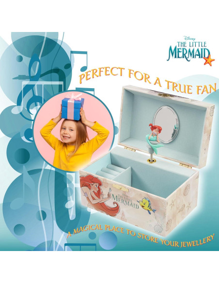 Caja de Joyería Musical Disney para Niñas - Encanto, Frozen, La Sirenita Caja de Joyería Musical Disney para Niñas - Encanto, Frozen, La Sirenita