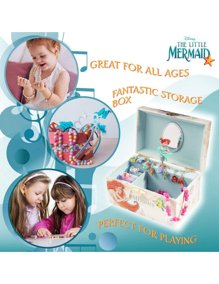 Caja de Joyería Musical Disney para Niñas - Encanto, Frozen, La Sirenita Caja de Joyería Musical Disney para Niñas - Encanto, Frozen, La Sirenita