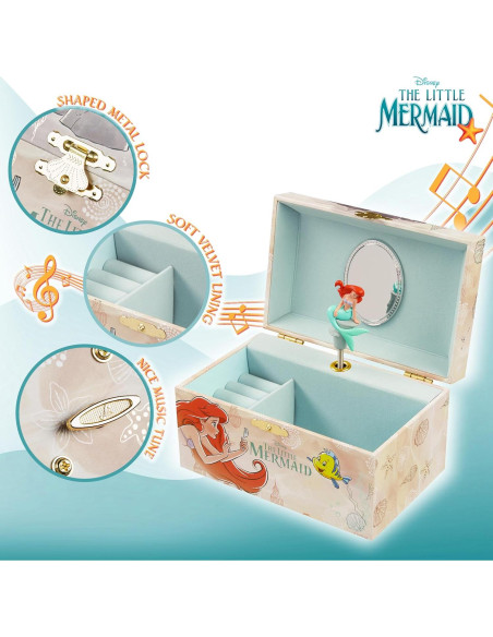 Caja de Joyería Musical Disney para Niñas - Encanto, Frozen, La Sirenita Caja de Joyería Musical Disney para Niñas - Encanto, Frozen, La Sirenita