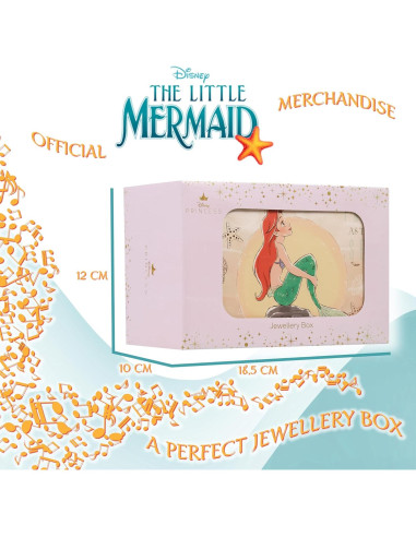 Caja de Joyería Musical Disney para Niñas - Encanto, Frozen, La Sirenita