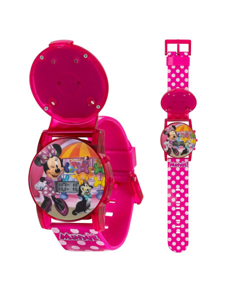 Reloj Musical Interactivo Minnie Mouse para Niñas 32mm Rosa