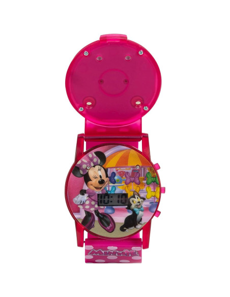 Reloj Musical Interactivo Minnie Mouse para Niñas 32mm Rosa