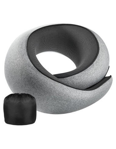 Almohada de Cuello 4litamz Gris Pequeño Espuma de Memoria