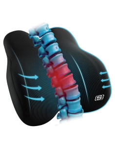 Almohada Lumbar Espuma con Memoria Skechers Negro 41x23cm