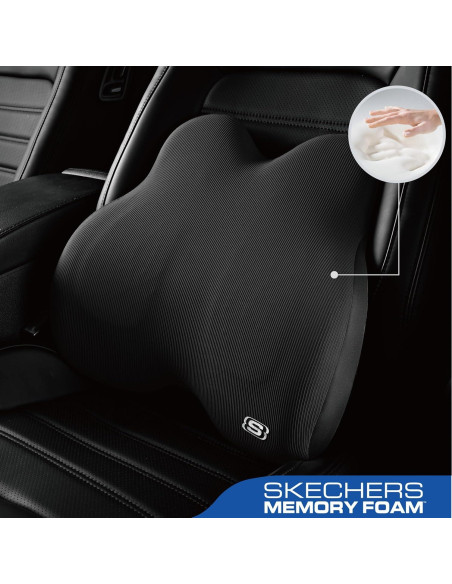 Almohada Lumbar Espuma con Memoria Skechers Negro 41x23cm