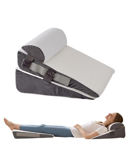 Juego de 3 Almohadas en Cuña Ajustables WGAKCED - Alivio Reflujo Juego de 3 Almohadas en Cuña Ajustables WGAKCED - Alivio Reflujo