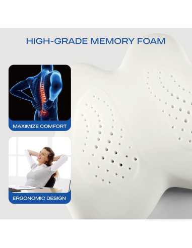 Almohada Lumbar Espuma con Memoria Skechers Negro 41x23cm