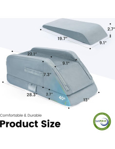 Almohada de Elevación OasisSpace 72x33 cm Espuma Viscoelástica 2