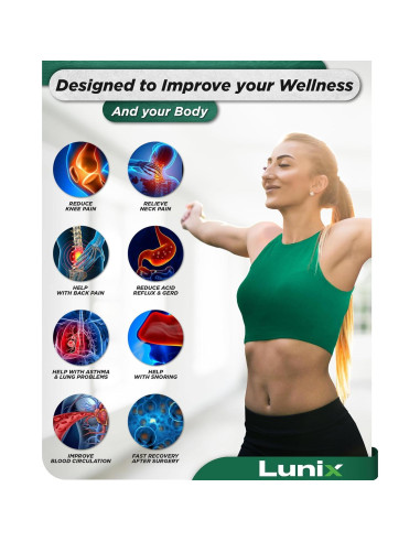 Conjunto de 6 almohadas ortopédicas Lunix LX13, espuma viscoelástica