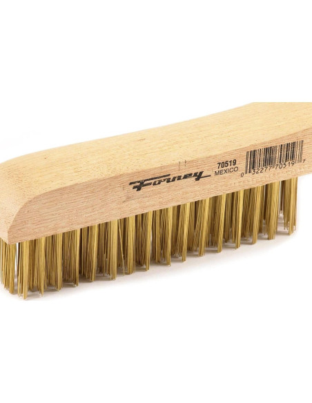 Cepillo de Alambre Forney 70519 Latón con Mango de Madera 26 cm