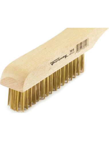 Cepillo de Alambre Forney 70519 Latón con Mango de Madera 26 cm