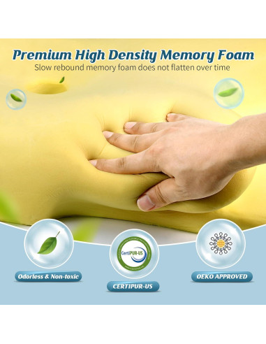 Almohada Cervical Crisgo - Espuma Viscoelástica Refrigerante 69x42cm