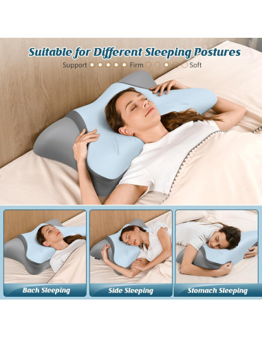 Almohada Cervical Crisgo - Espuma Viscoelástica Refrigerante 69x42cm