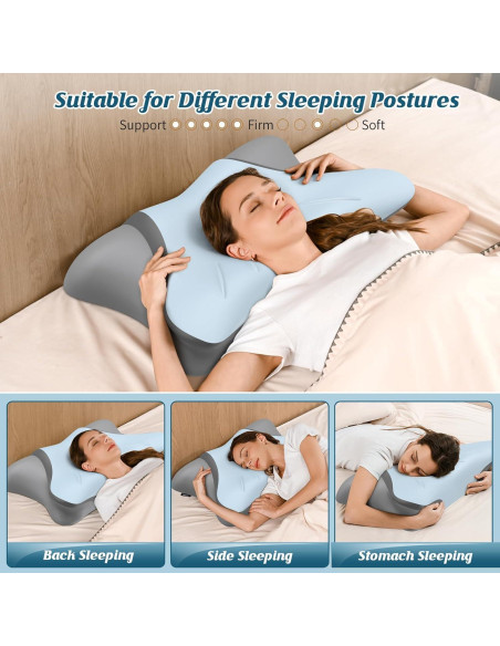 Almohada Cervical Crisgo - Espuma Viscoelástica Refrigerante 69x42cm