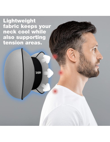 Almohada de Cuello Samsonite SA5249 - Espuma Viscoelástica Ergonómica Gris