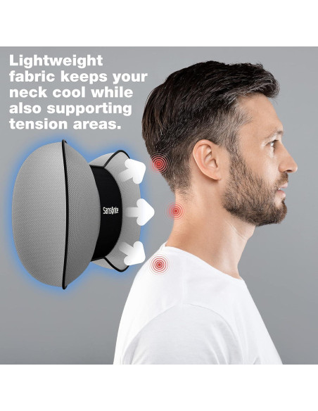 Almohada de Cuello Samsonite SA5249 - Espuma Viscoelástica Ergonómica Gris