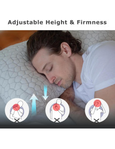 Almohada Ajustable Espuma Viscoelástica Pharmedoc Queen 2