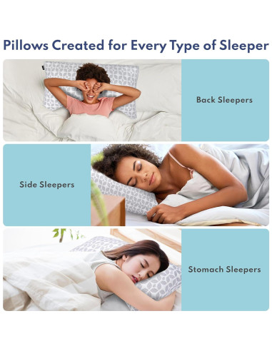 Almohada Ajustable de Espuma Memoria Blissy Rey Enfriamiento