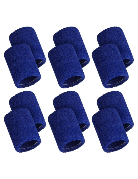 12 Muñequera Deportiva Absorbente Ywmigl Azul 8x8 cm