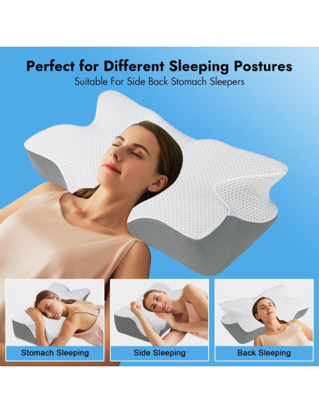 Cojín Cervical Anvo Firme Reina Espuma Viscoelástica Crema