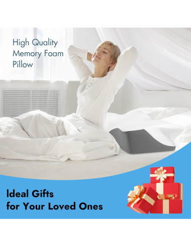 Cojín Cervical Anvo Firme Reina Espuma Viscoelástica Crema