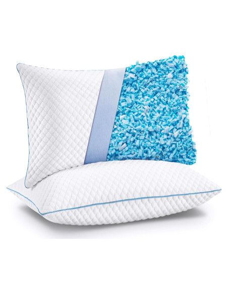 Juego de 2 Almohadas Queen VVZ Espuma Viscoelástica Refrigerante