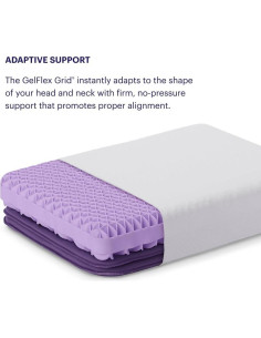 Almohada Púrpura Estándar Ergonómica con GelFlex Grid 2