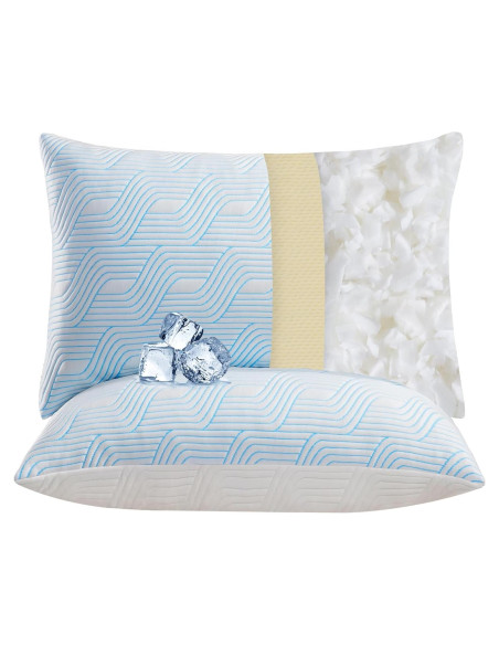 Cojines de Cama VONPURE Queen Espuma Viscoelástica 2 Piezas