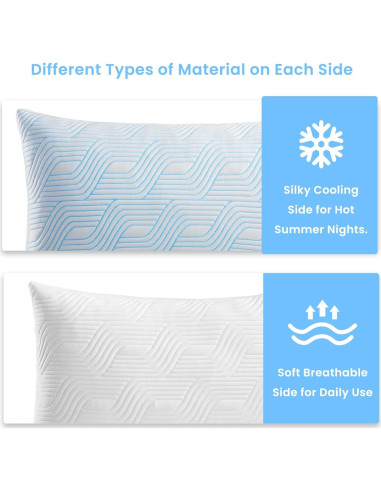 Cojines de Cama VONPURE Queen Espuma Viscoelástica 2 Piezas