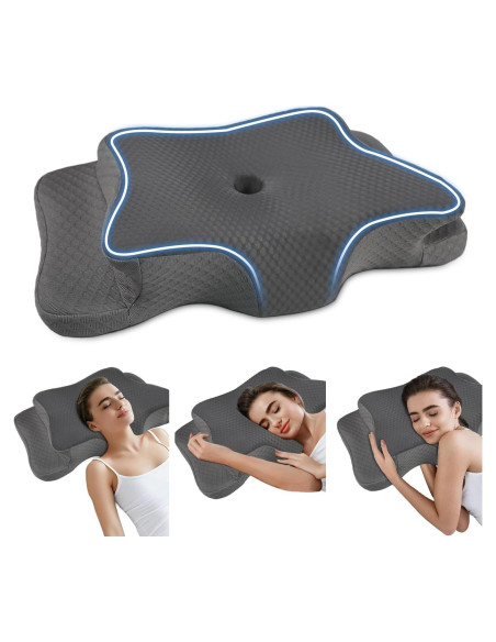 Almohada Cervical Ergonómica QIUBABYO Espuma Viscoelástica
