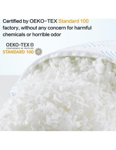 Cojines de Cama VONPURE Queen Espuma Viscoelástica 2 Piezas