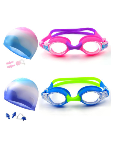 Set de Natación para Niños: Gorro y Gafas Antivaho 3-14 Años