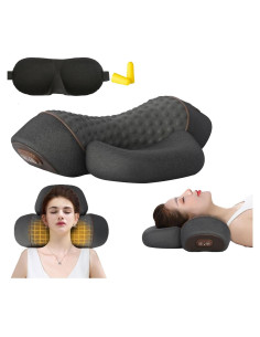 Masajeador de Cuello Huieo 3-en-1 con Calentamiento y Almohada Ergonómica
