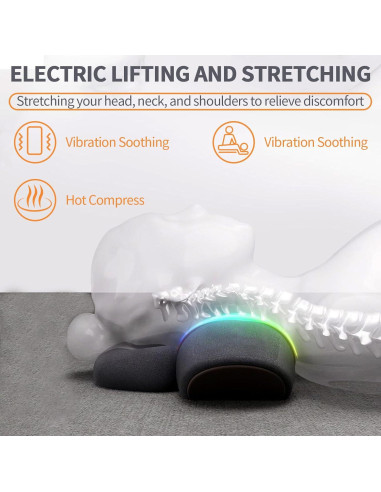 Masajeador de Cuello Huieo 3-en-1 con Calentamiento y Almohada Ergonómica
