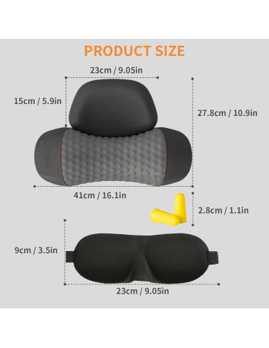 Masajeador de Cuello Huieo 3-en-1 con Calentamiento y Almohada Ergonómica