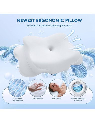 Almohada Cervical Ergonómica SUFOR Espuma Viscoelástica 1.36kg