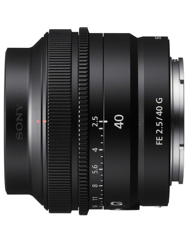 Lente Sony FE 40mm F2.5 G Ultra-Compacto para Cámaras