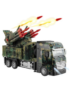 Camión Militar de Juguete HK con 6 Misiles y Luz